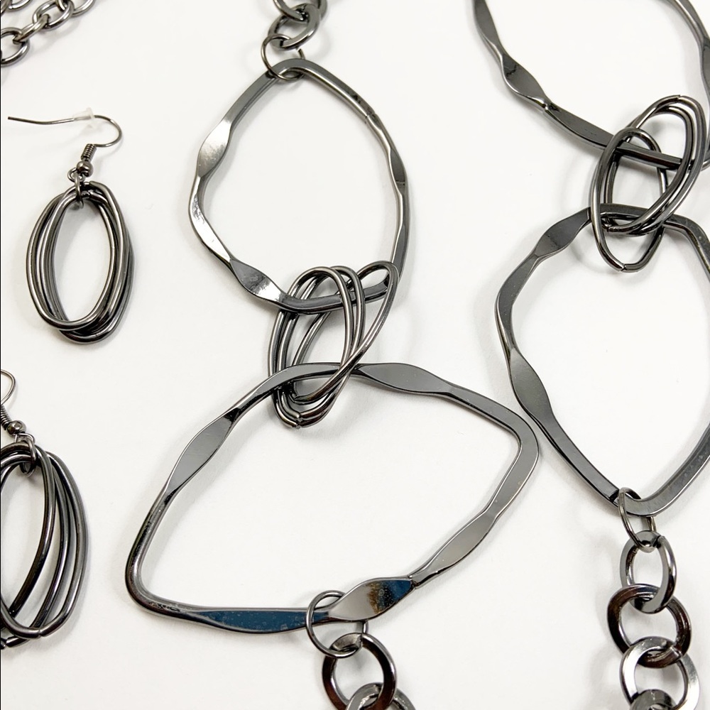 Long Necklace w/ Matching Earrings